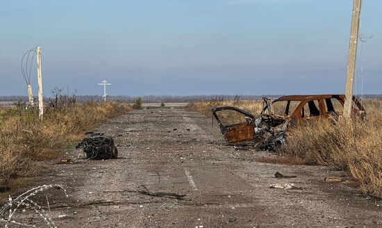 Освобождённый посёлок Шевченко под Красноармейском