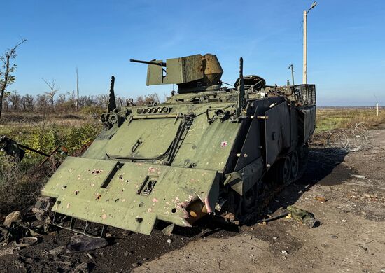 Освобождённый посёлок Шевченко под Красноармейском