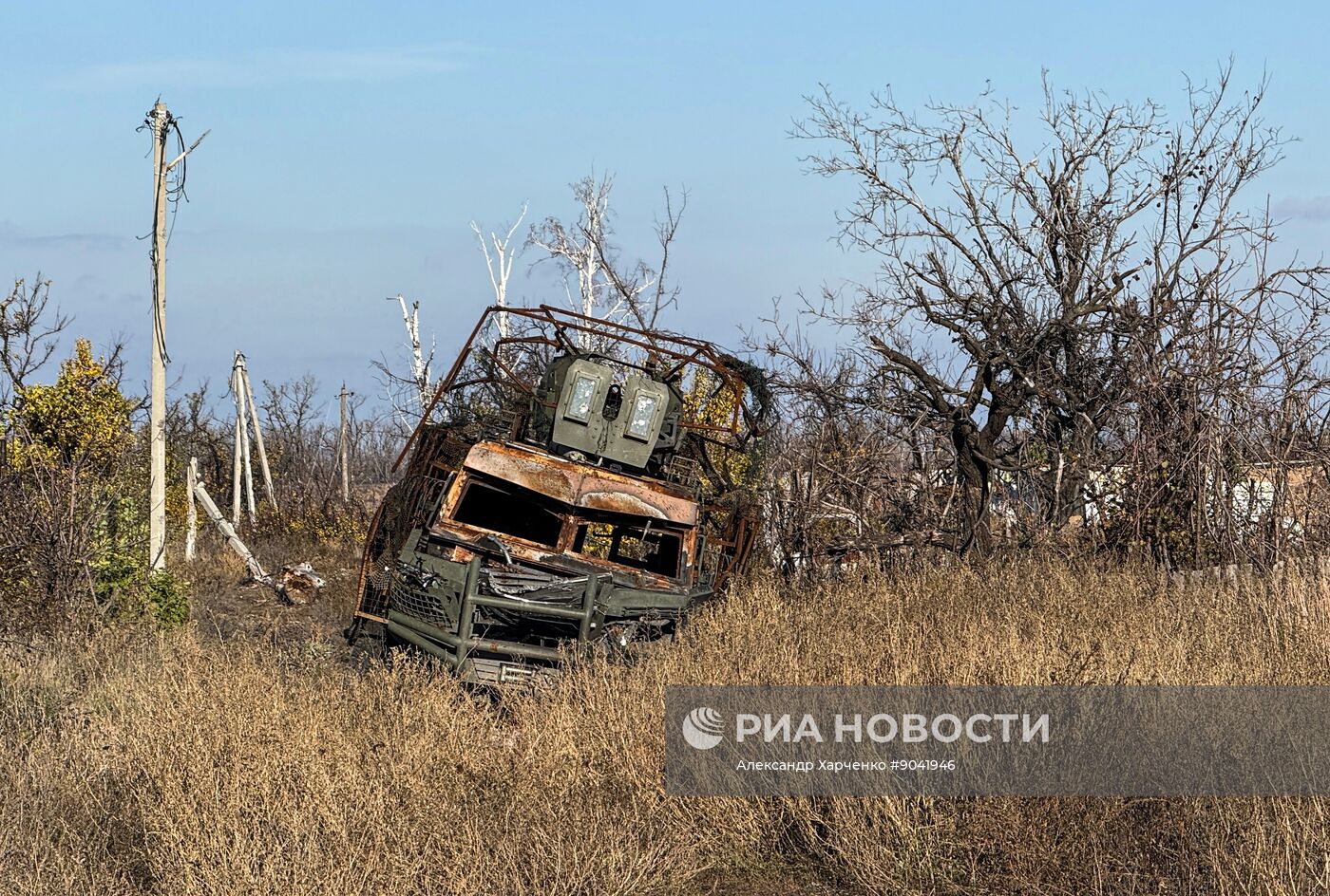 Освобождённый посёлок Шевченко под Красноармейском