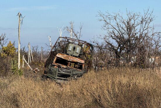 Освобождённый посёлок Шевченко под Красноармейском