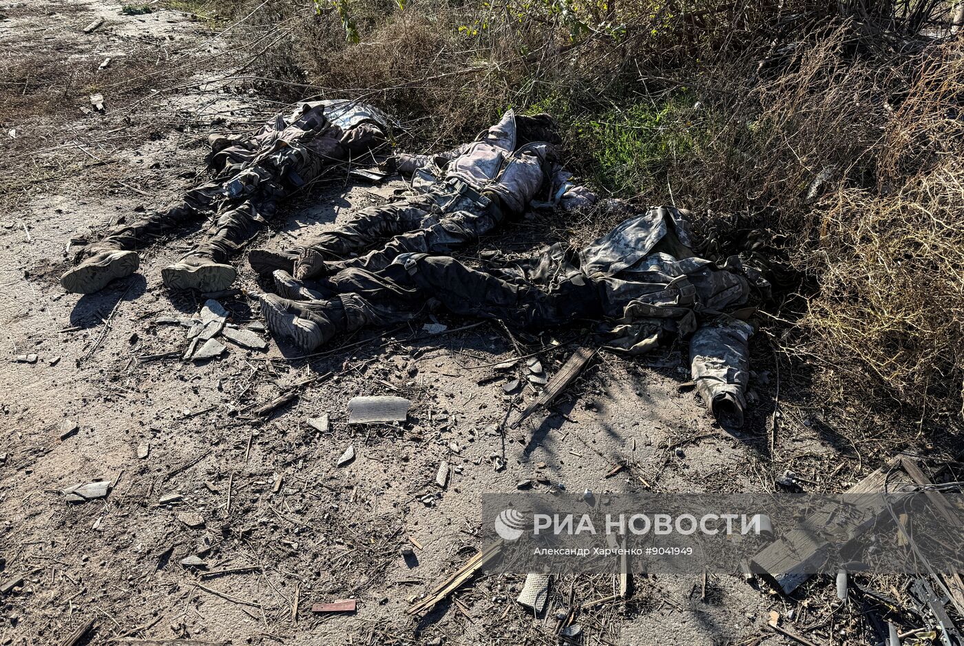 Освобождённый посёлок Шевченко под Красноармейском