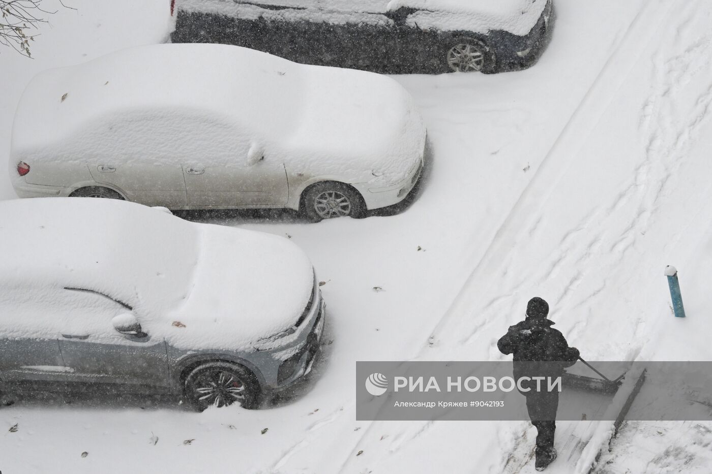Снегопад в Новосибирске