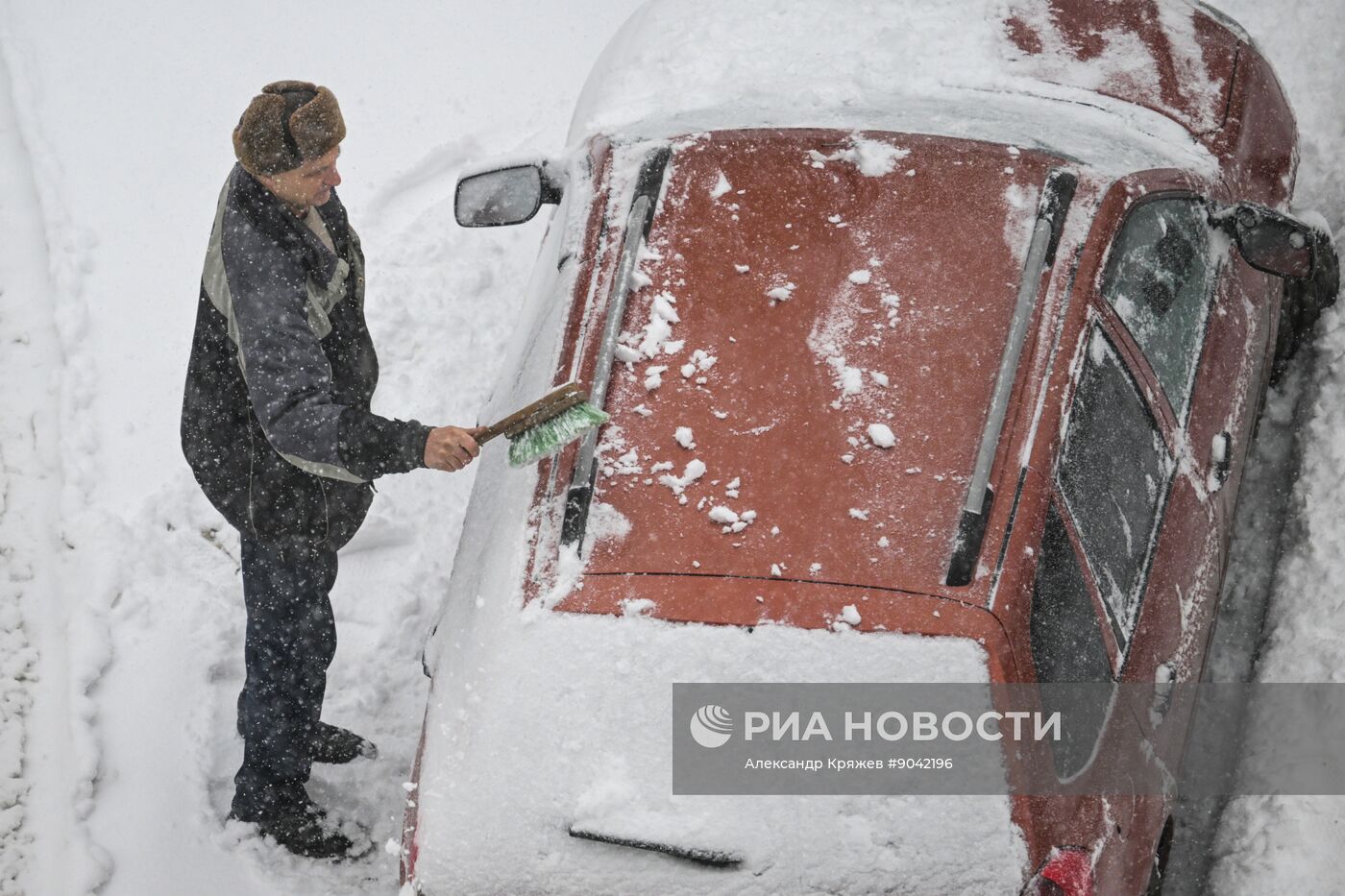 Снегопад в Новосибирске