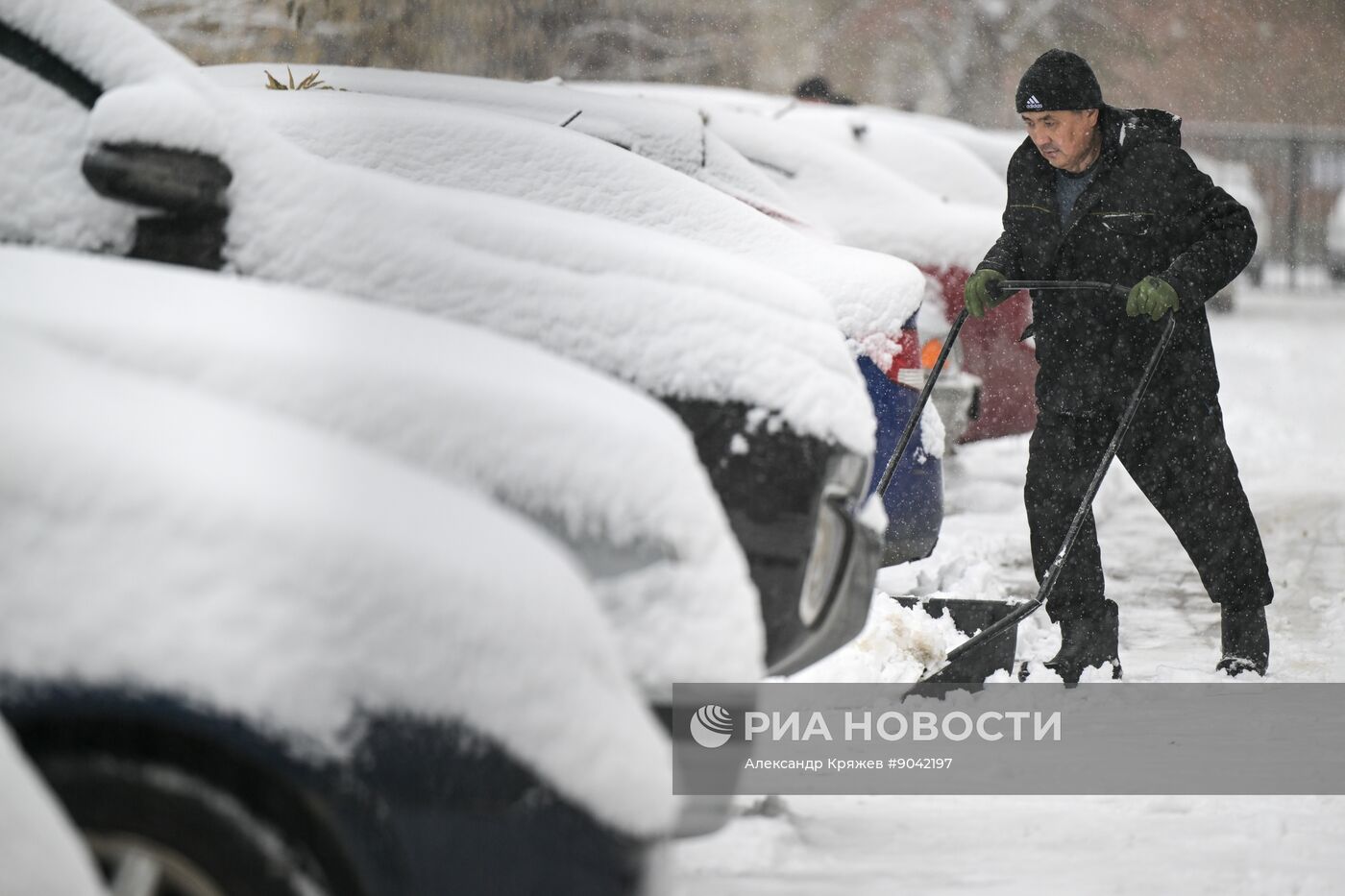 Снегопад в Новосибирске