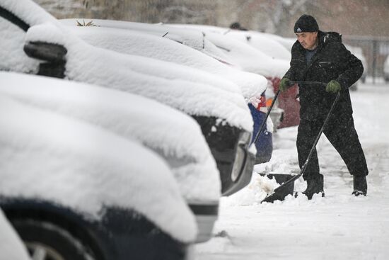 Снегопад в Новосибирске