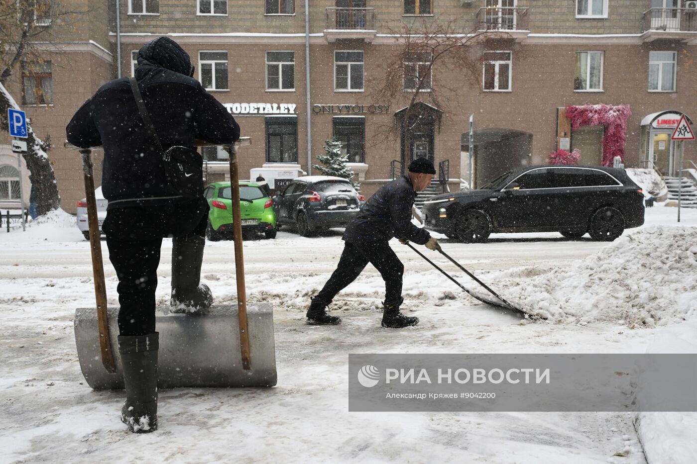 Снегопад в Новосибирске