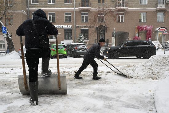 Снегопад в Новосибирске