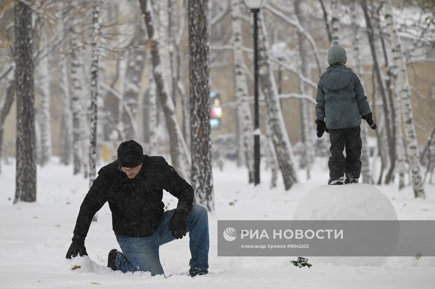 Снегопад в Новосибирске