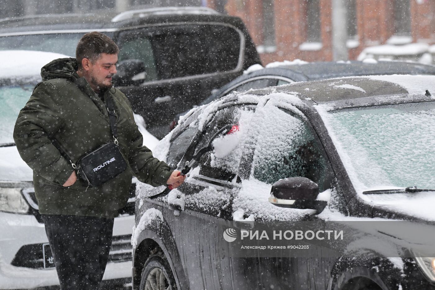 Снегопад в Новосибирске