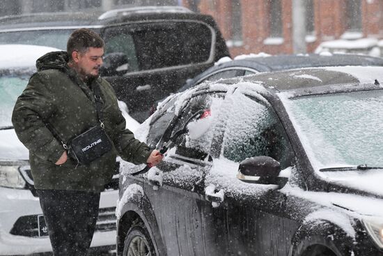 Снегопад в Новосибирске
