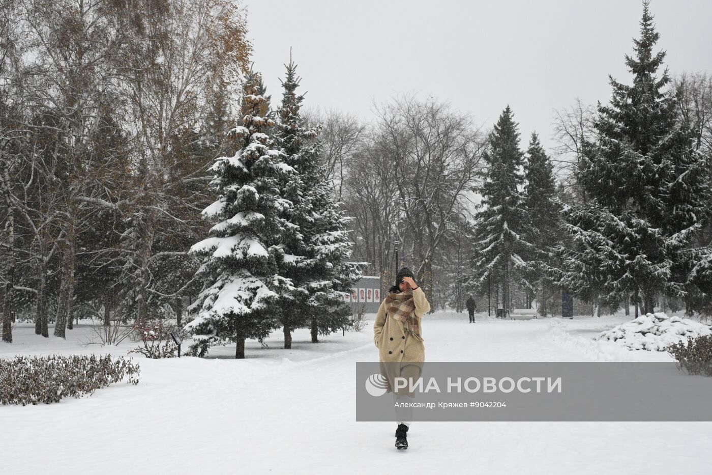 Снегопад в Новосибирске
