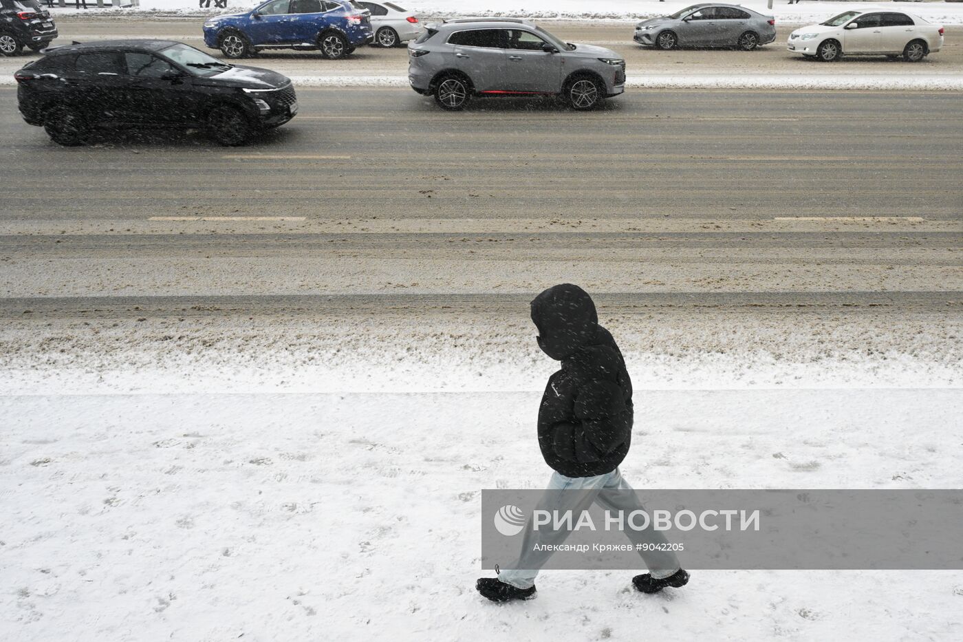 Снегопад в Новосибирске