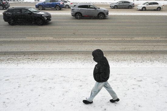 Снегопад в Новосибирске