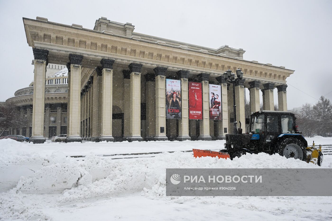 Снегопад в Новосибирске