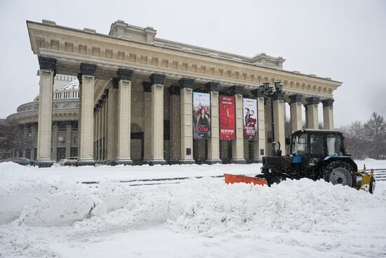 Снегопад в Новосибирске