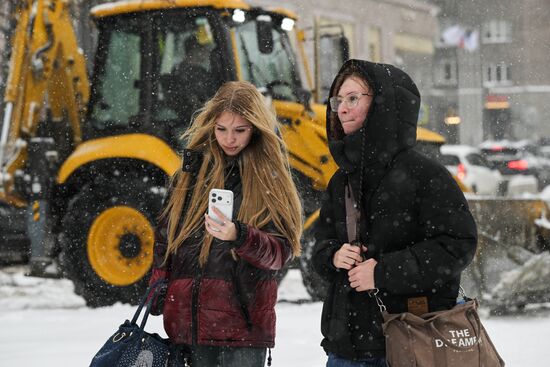 Снегопад в Новосибирске