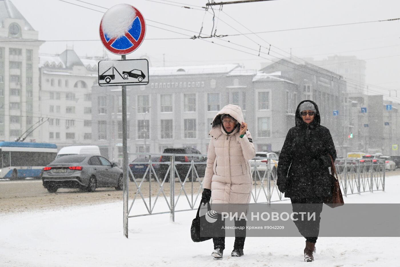 Снегопад в Новосибирске