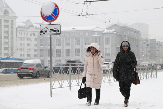Снегопад в Новосибирске