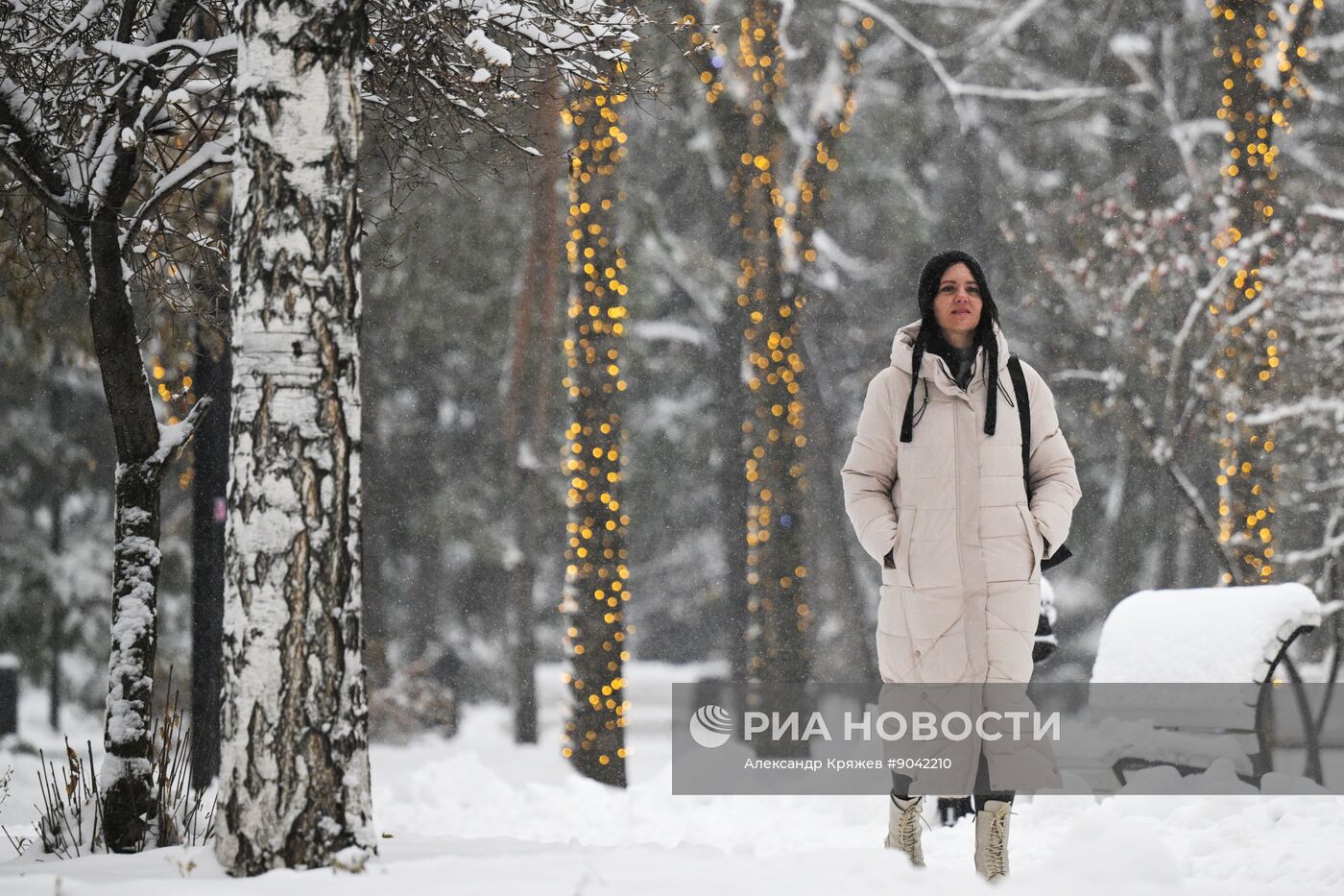 Снегопад в Новосибирске