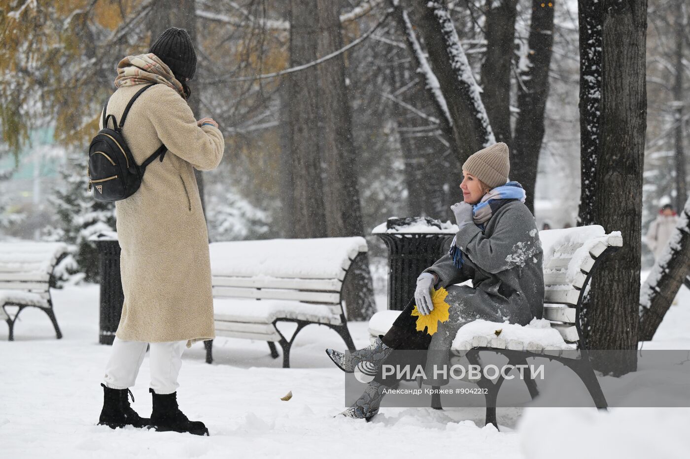 Снегопад в Новосибирске