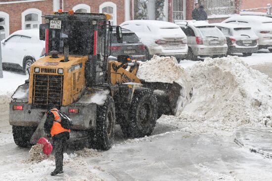 Снегопад в Новосибирске