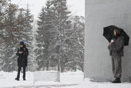 Снегопад в Новосибирске