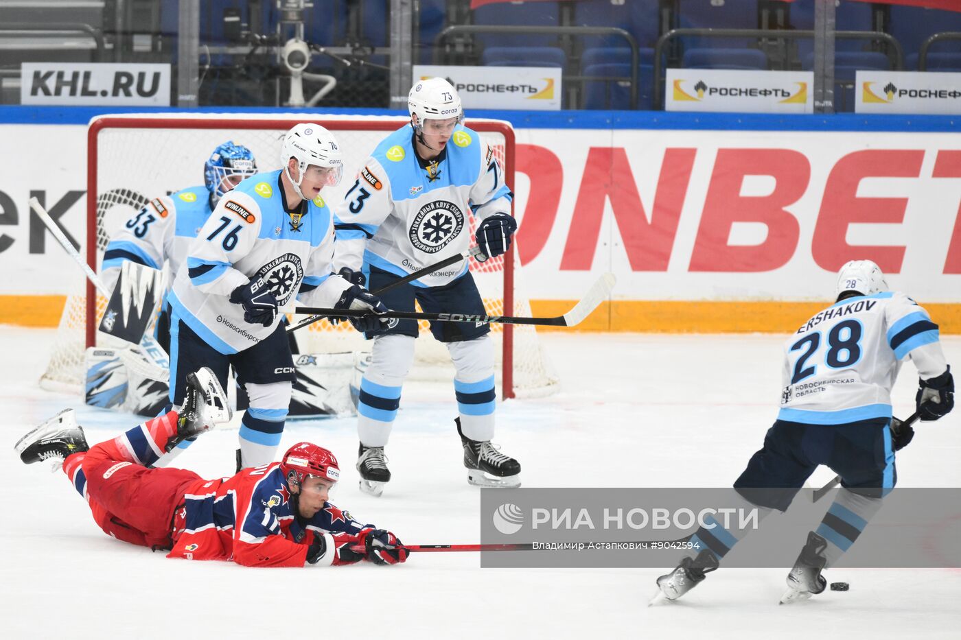 Хоккей. КХЛ. ЦСКА (Москва) - "Сибирь" (Новосибирск)