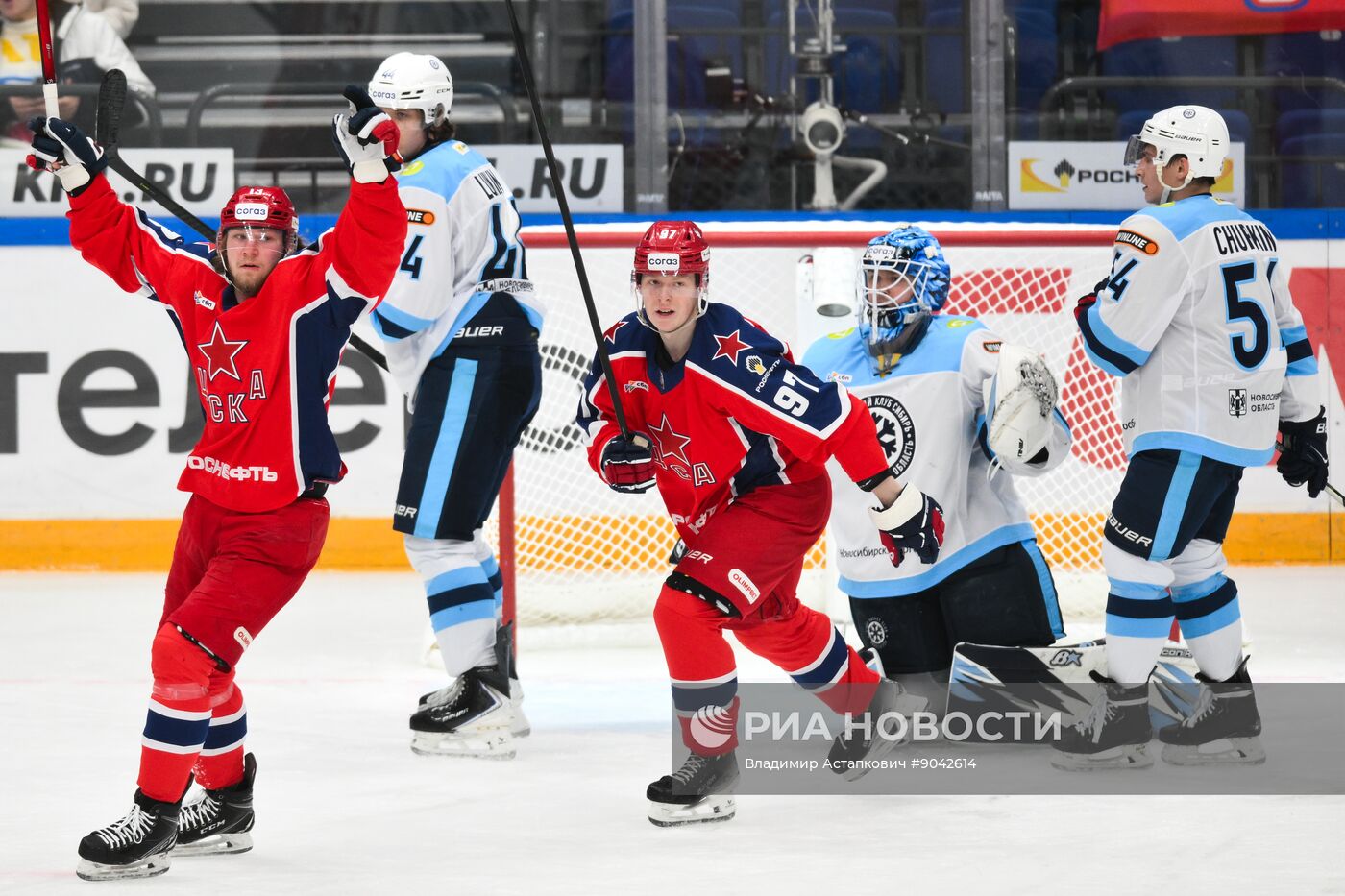 Хоккей. КХЛ. ЦСКА (Москва) - "Сибирь" (Новосибирск)
