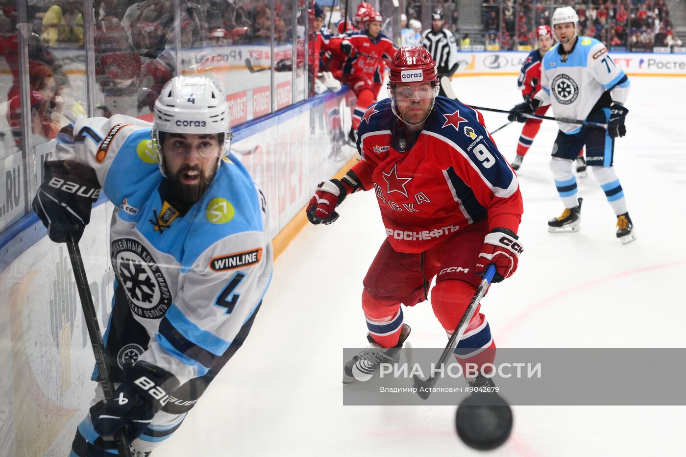 Хоккей. КХЛ. ЦСКА (Москва) - "Сибирь" (Новосибирск)