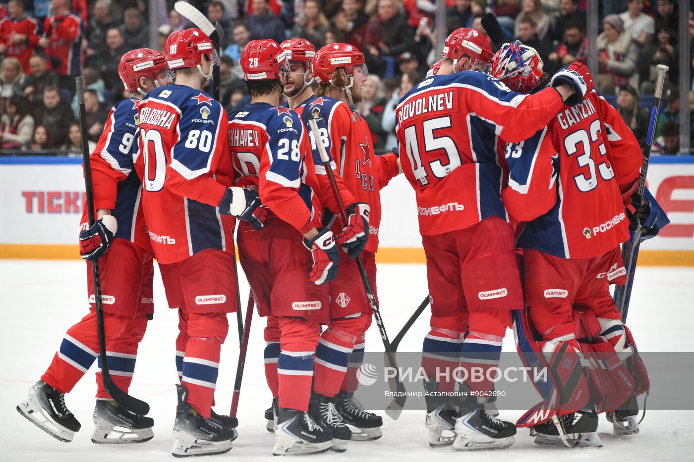 Хоккей. КХЛ. ЦСКА (Москва) - "Сибирь" (Новосибирск)
