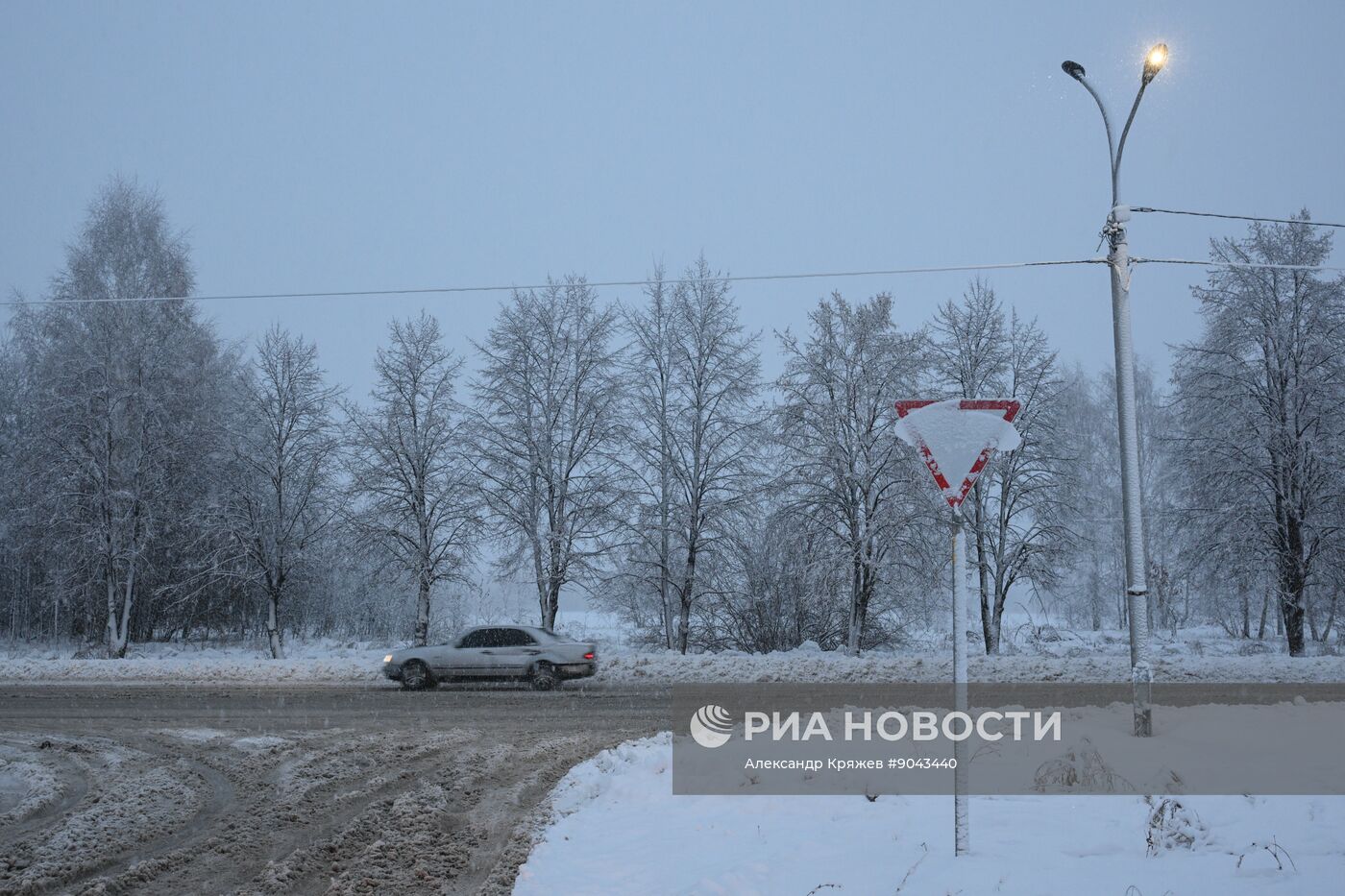 Снегопад в Новосибирске