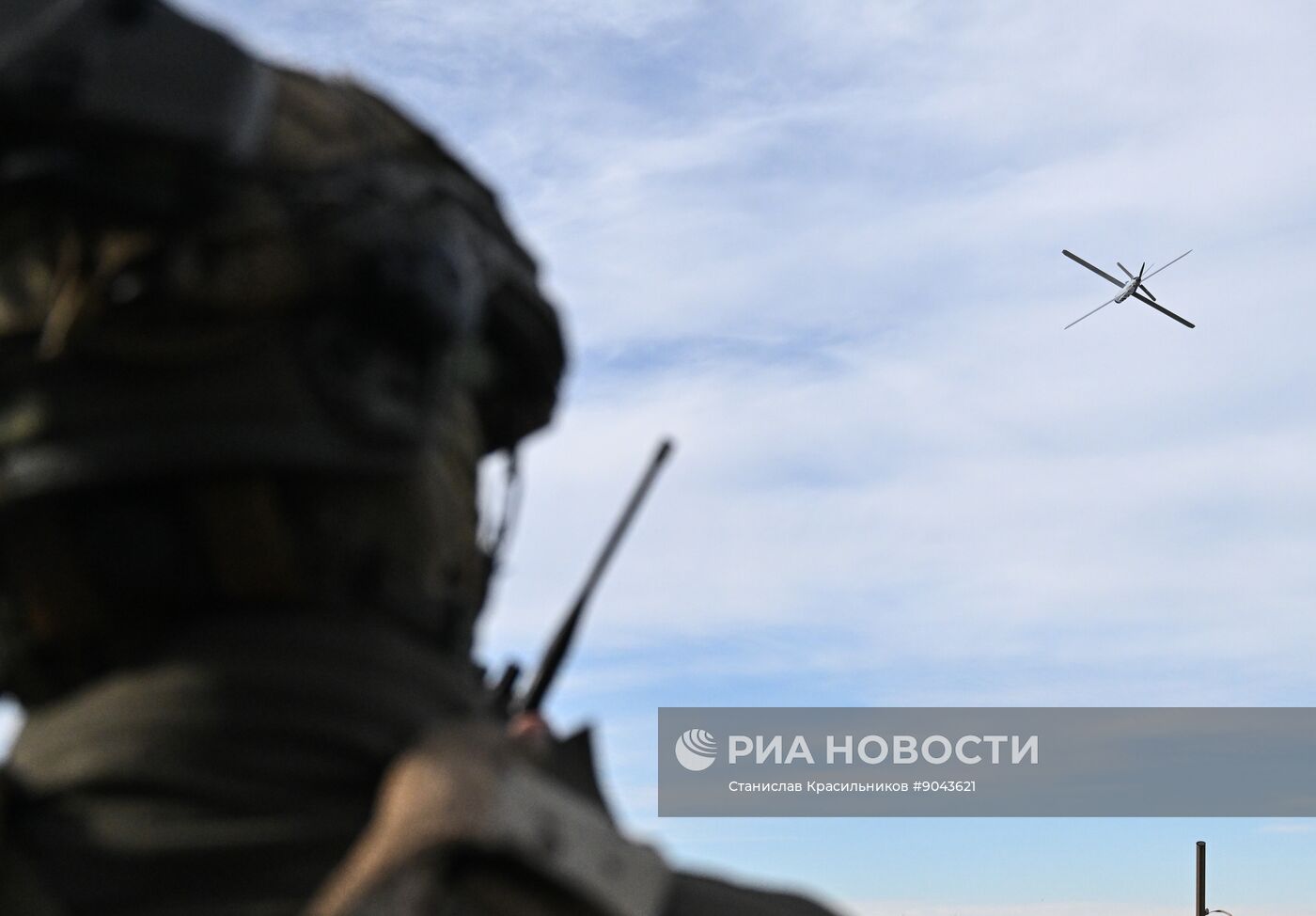 Боевая работа расчета БПЛА "Ланцет" группировки "Центр"