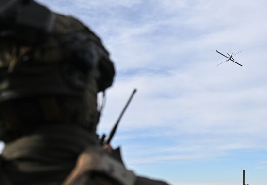 Боевая работа расчета БПЛА "Ланцет" группировки "Центр"