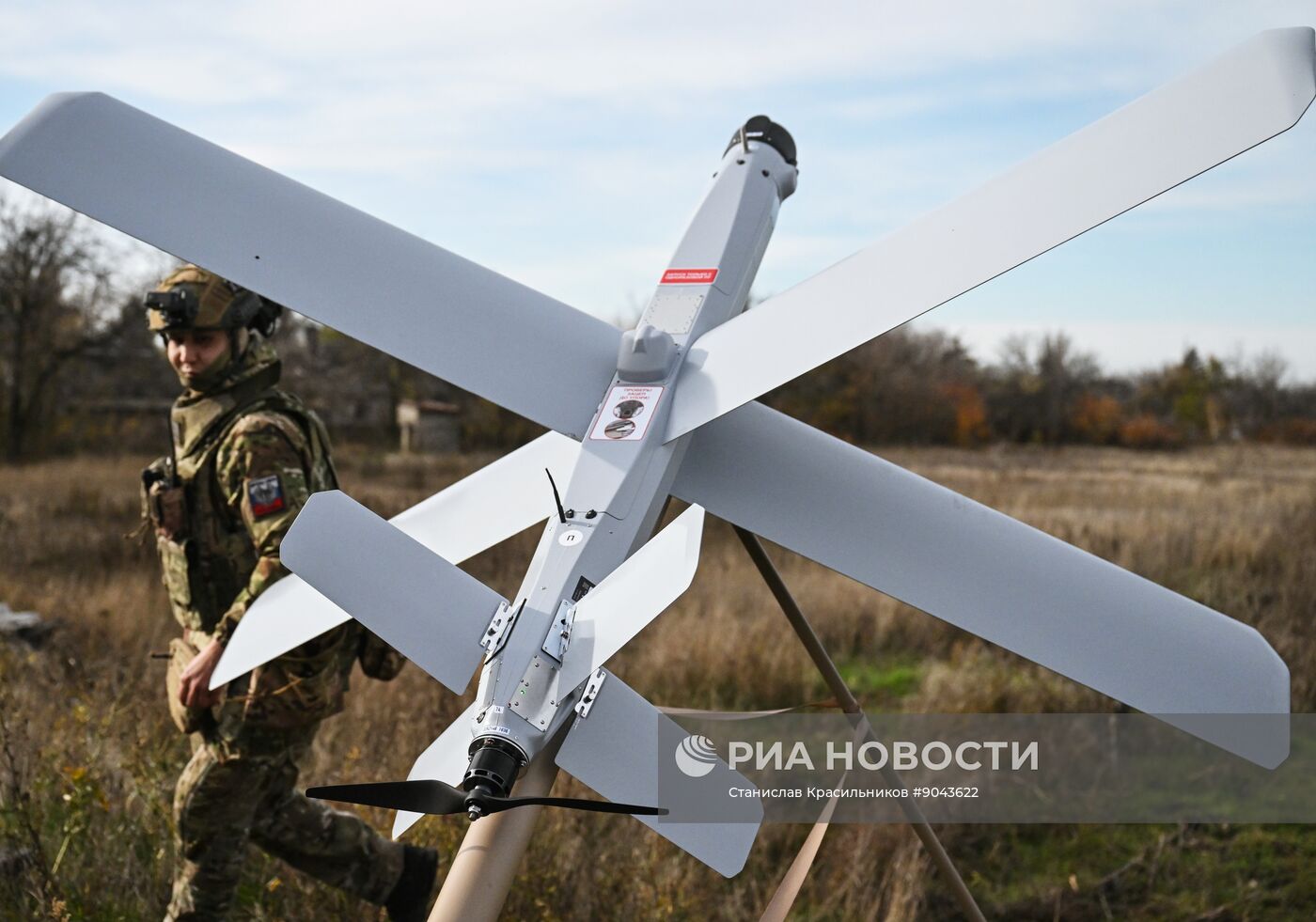 Боевая работа расчета БПЛА "Ланцет" группировки "Центр"