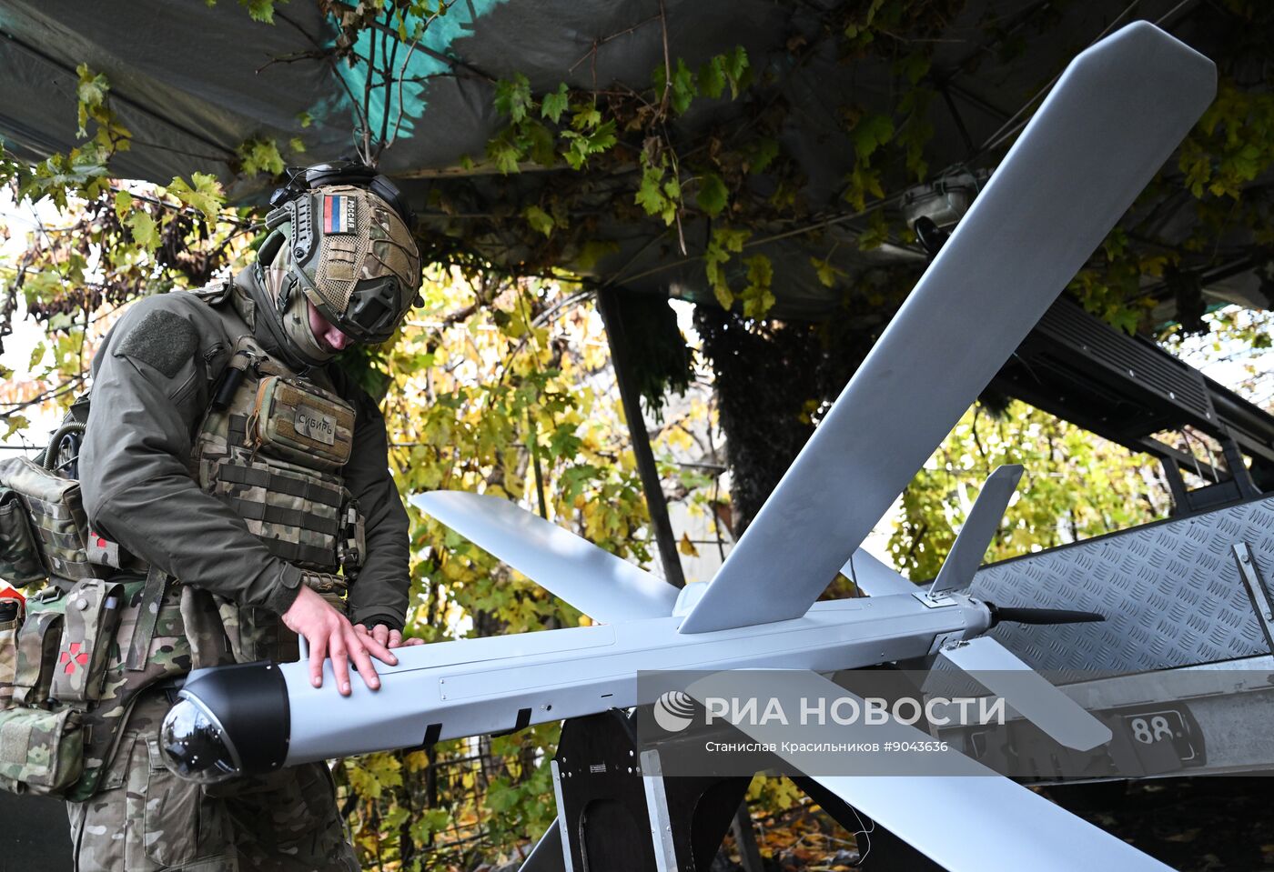 Боевая работа расчета БПЛА "Ланцет" группировки "Центр"