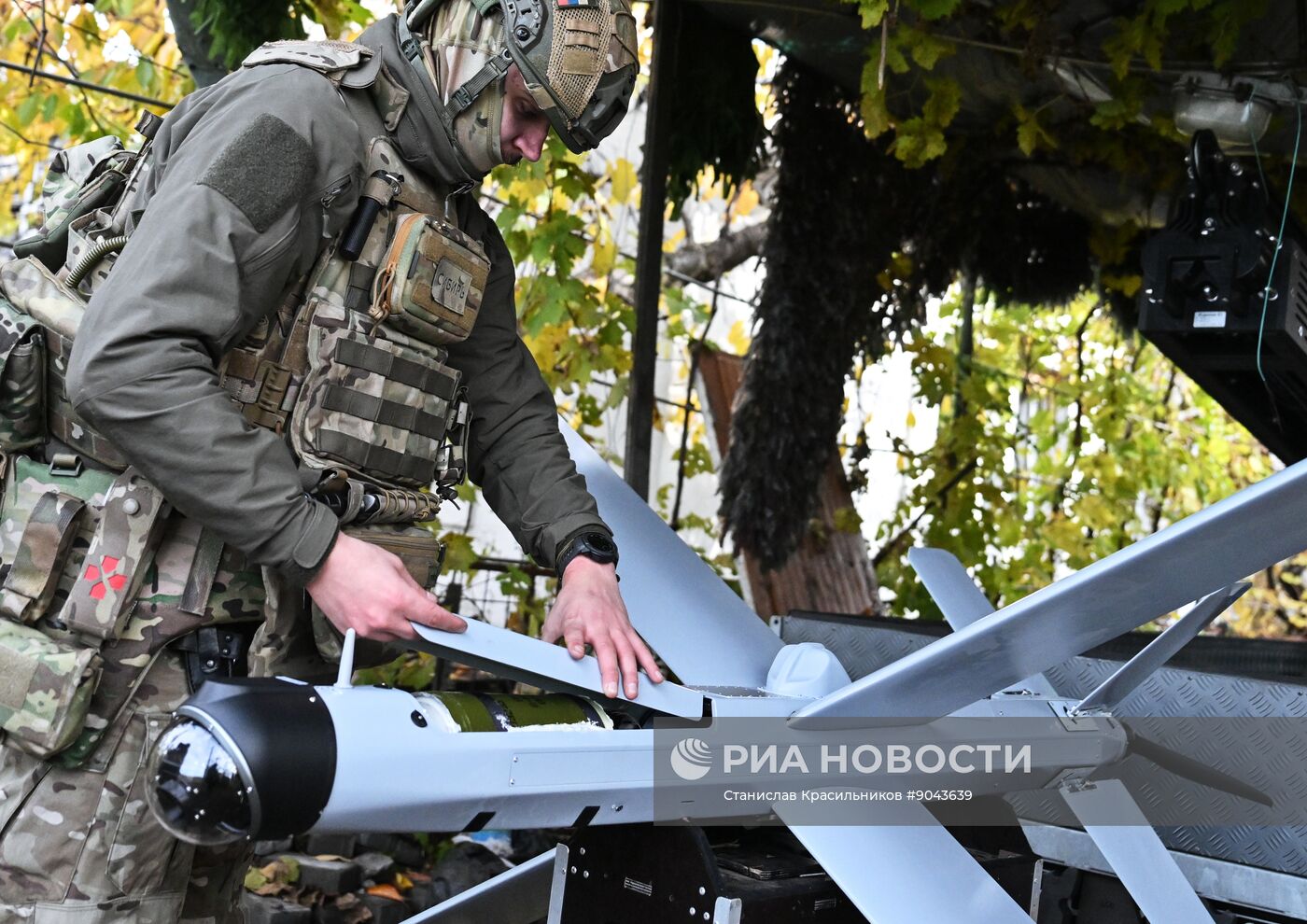 Боевая работа расчета БПЛА "Ланцет" группировки "Центр"