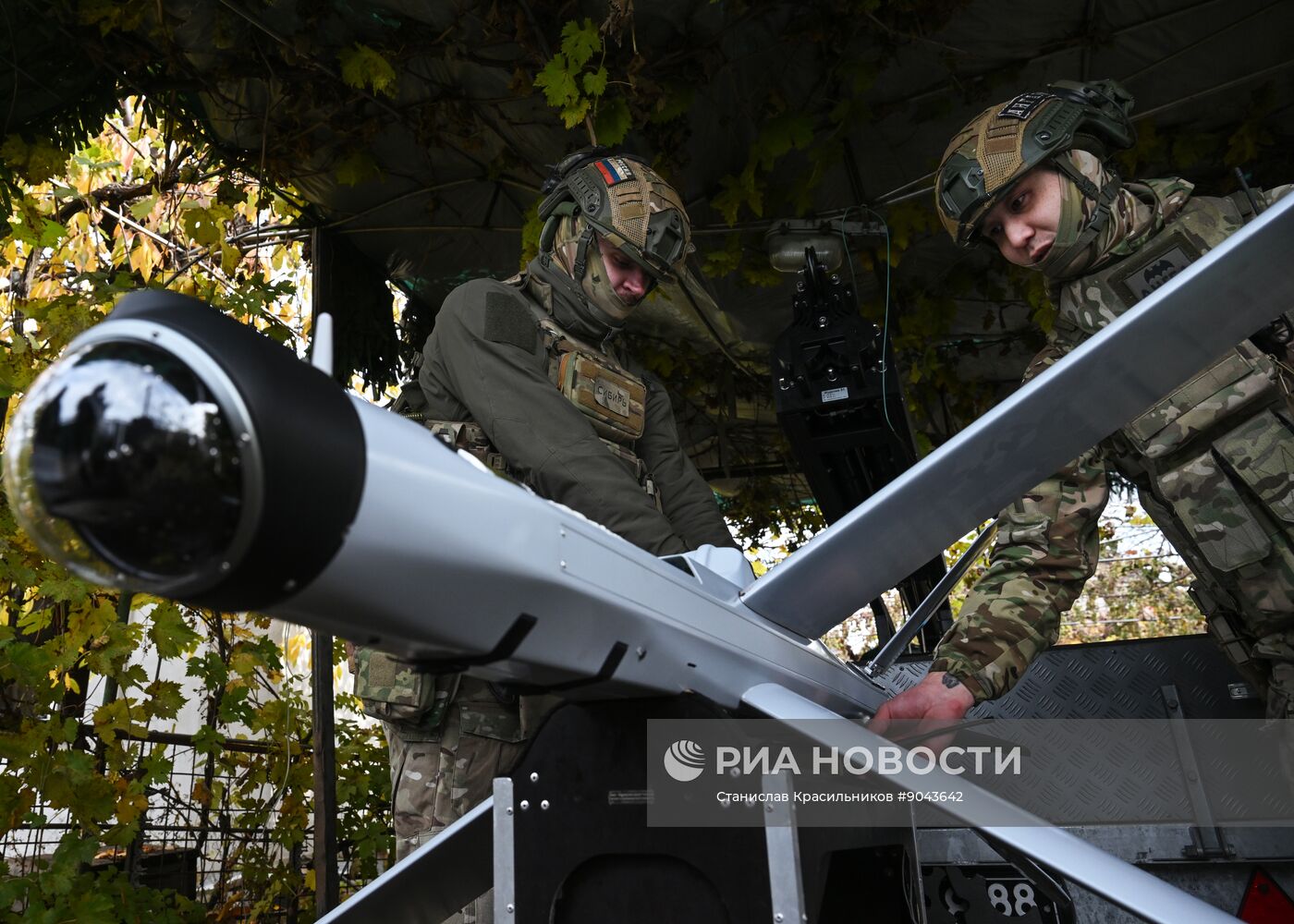 Боевая работа расчета БПЛА "Ланцет" группировки "Центр"