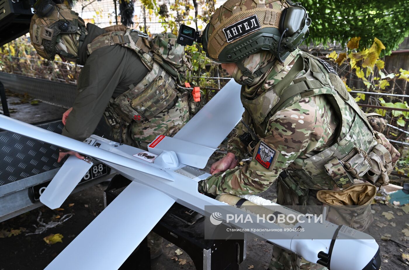 Боевая работа расчета БПЛА "Ланцет" группировки "Центр"