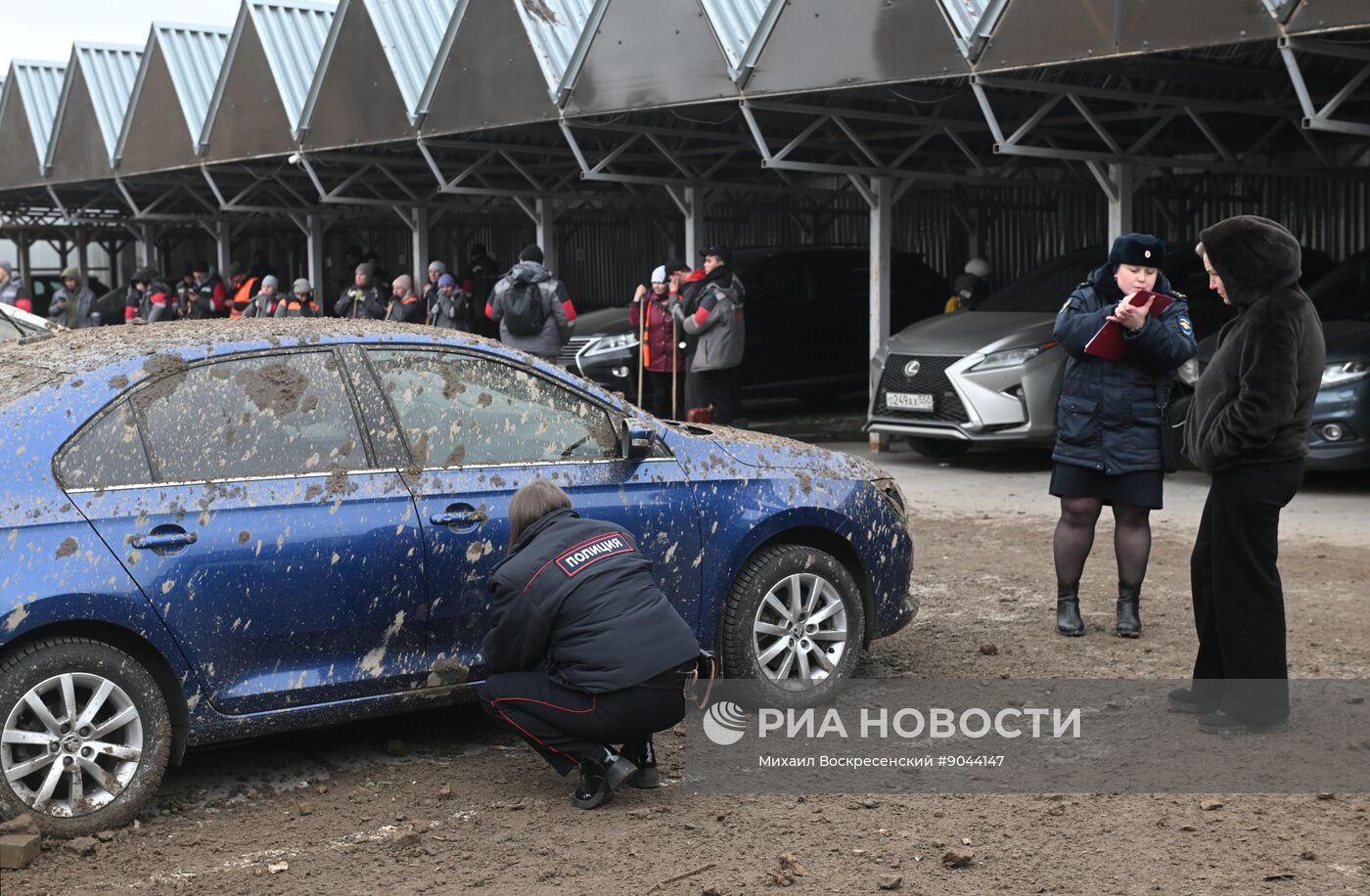 Обрушение конструкции горнолыжного комплекса "Снежком" в Красногорске