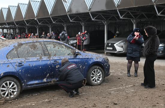 Обрушение конструкции горнолыжного комплекса "Снежком" в Красногорске