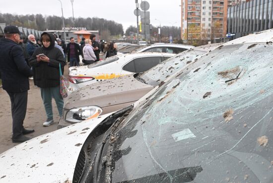 Обрушение конструкции горнолыжного комплекса "Снежком" в Красногорске