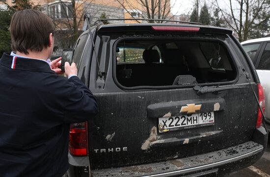 Обрушение конструкции горнолыжного комплекса "Снежком" в Красногорске