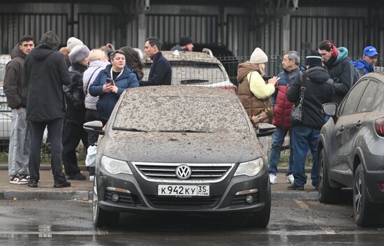 Обрушение конструкции горнолыжного комплекса "Снежком" в Красногорске