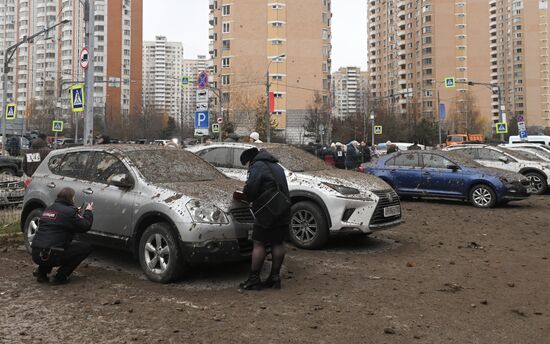 Обрушение конструкции горнолыжного комплекса "Снежком" в Красногорске