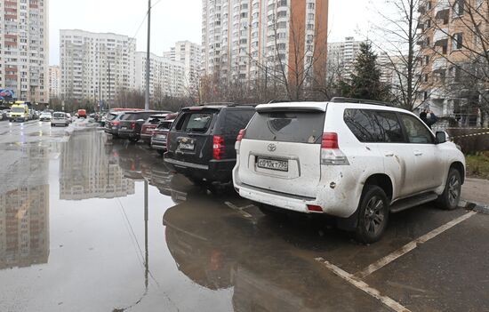 Обрушение конструкции горнолыжного комплекса "Снежком" в Красногорске