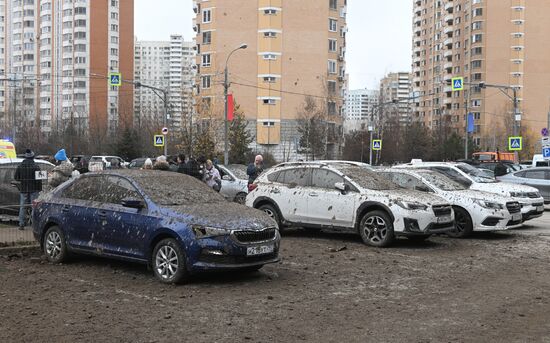 Обрушение конструкции горнолыжного комплекса "Снежком" в Красногорске