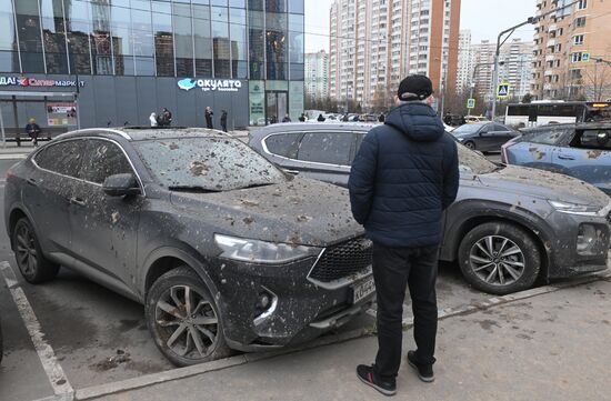 Обрушение конструкции горнолыжного комплекса "Снежком" в Красногорске