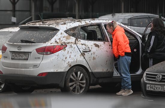 Обрушение конструкции горнолыжного комплекса "Снежком" в Красногорске