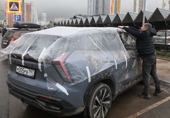 Обрушение конструкции горнолыжного комплекса "Снежком" в Красногорске