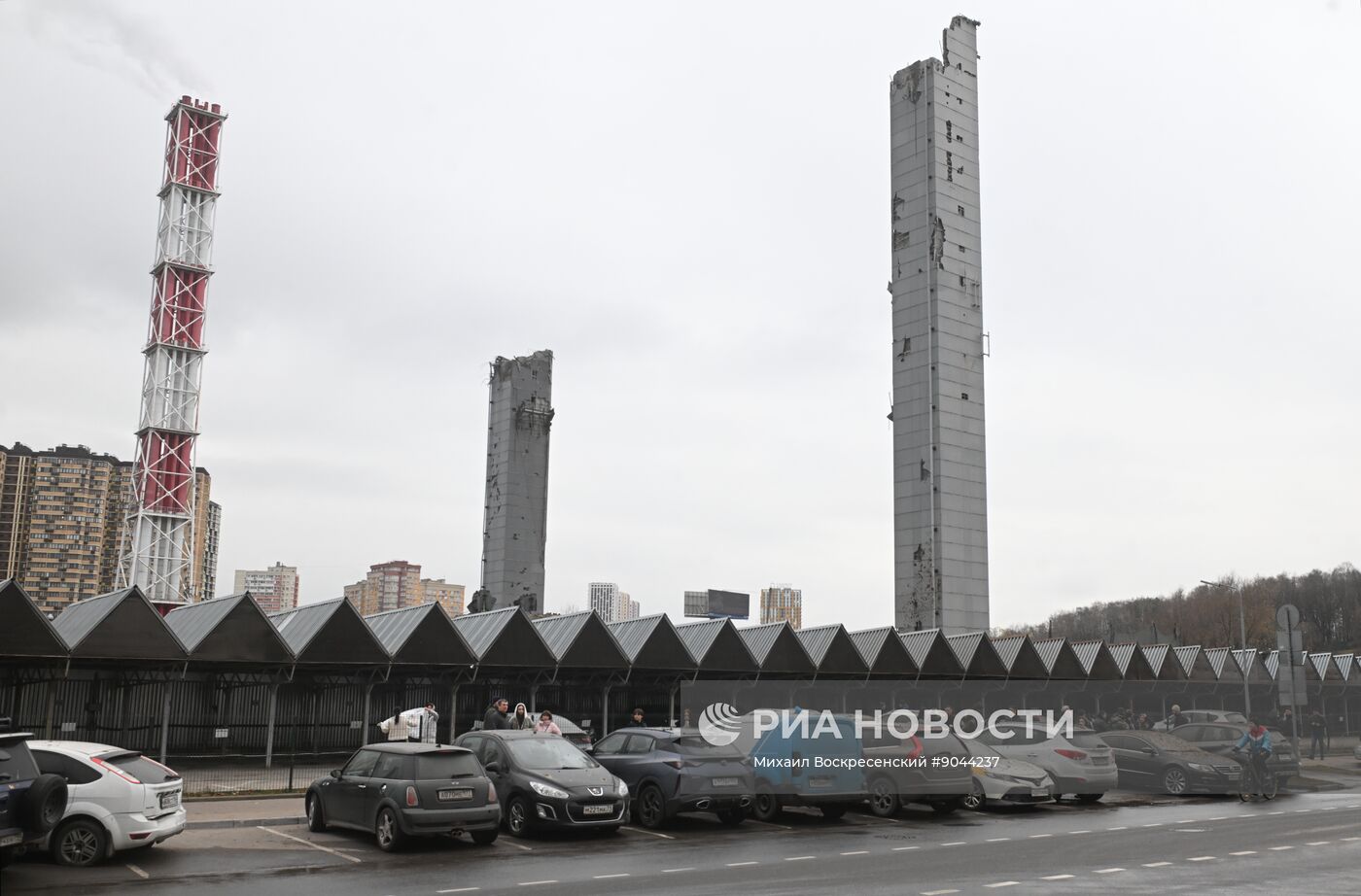 Обрушение конструкции горнолыжного комплекса "Снежком" в Красногорске